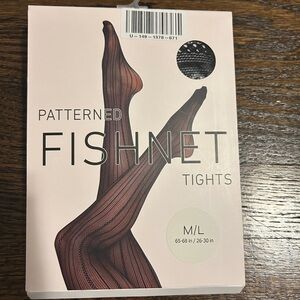 Patterned Fishnet Tights M/L